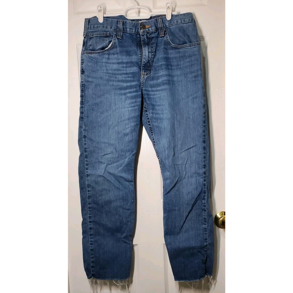Carhartt BD2804‑M Rugged Flex Jeans Mens 33x32 Blue Relaxed Fit Workwear Stretch